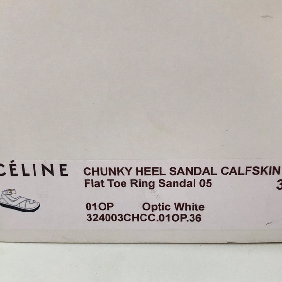 Rare CELINE by PHOEBE PHILO Chunky White Sandals - Picture 8 of 9